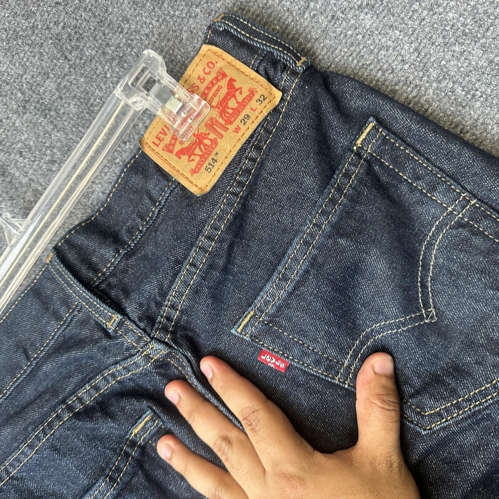 Levi's 514 Jeans Mens 29x32 Dark Wash Regular Fit Straight Leg Denim Pants - Picture 2 of 10